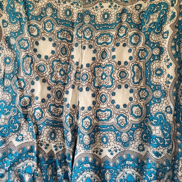 Anthropologie Feather Bone Blue Talese Wide Leg Ankle Crop Pants Size 2 - Picture 4 of 7